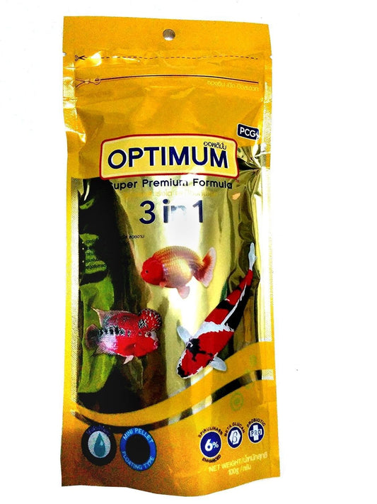 optimum 3in1 premium fish food 100g pouch