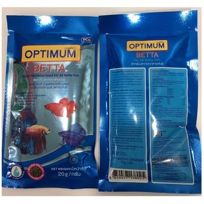 optimum betta fish food 20g pouch