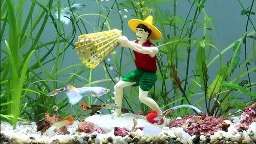 fisher man aquarium bubble toy