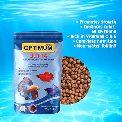 optimum betta fish food 20g pouch
